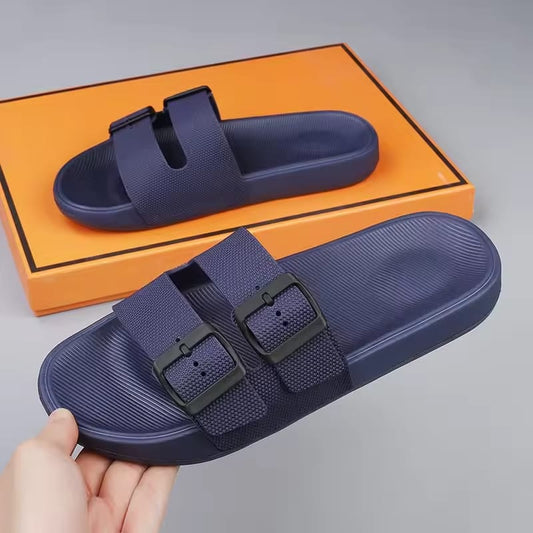 Men's Sandals Men's Slippers Beach Shoes Unisex Wear-resistant Non-Slip Shoes for Men Soft and Comfortable Non-Slip Thick Bottom